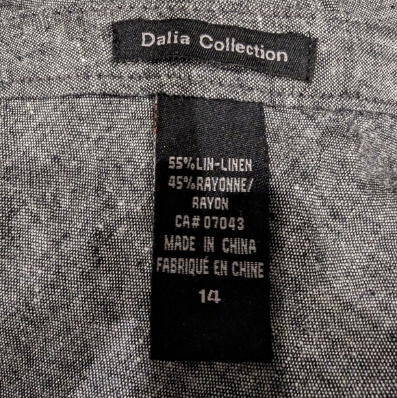 Vintage Dalia 90s Linen Rayon Maxi mermaid hem Skirt Charcoal Size 14 - Picture 5 of 15